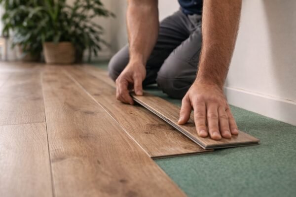 تركيب ألواح باركيه كليك فوق طبقة عزل سفلية