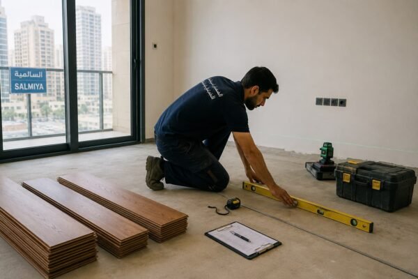 فحص أرضية قبل تركيب الباركيه