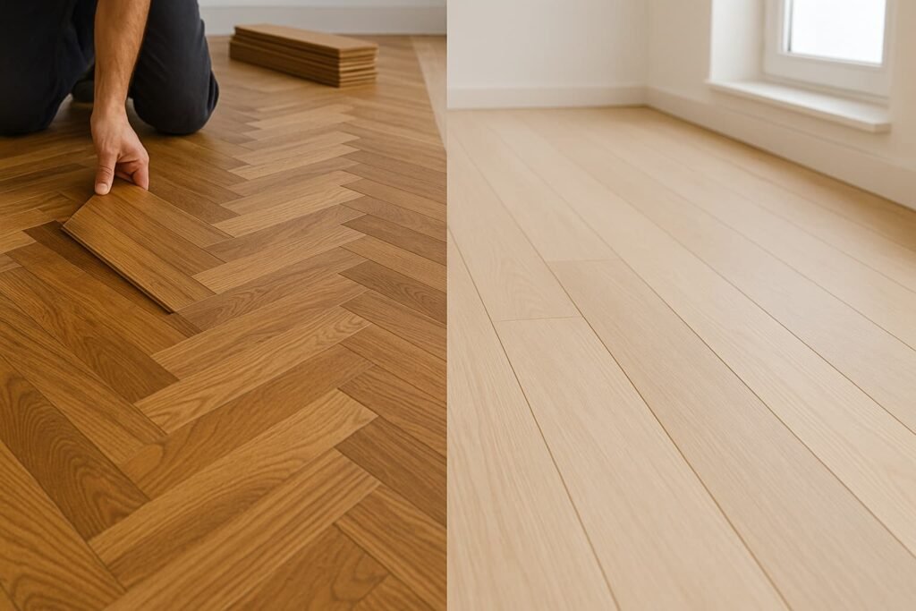 الفرق بين الباركيه الطبيعي والصناعي في الكويت