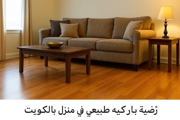 أرضية باركيه خشب طبيعي في منزل بالكويت