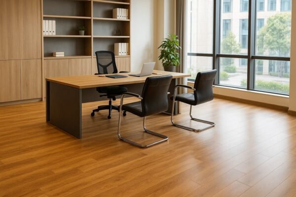 مكتب أنيق بأرضية باركيه فاخرة في دسمان بالكويت